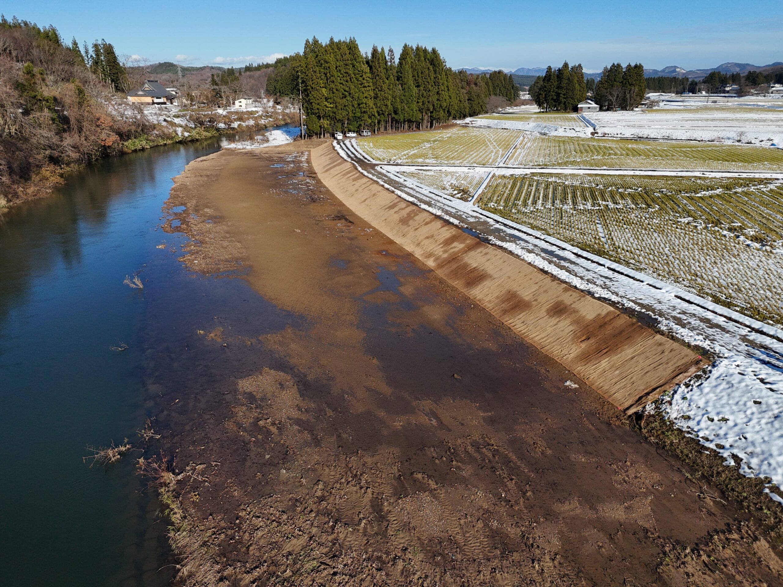 河川の法面保護工事