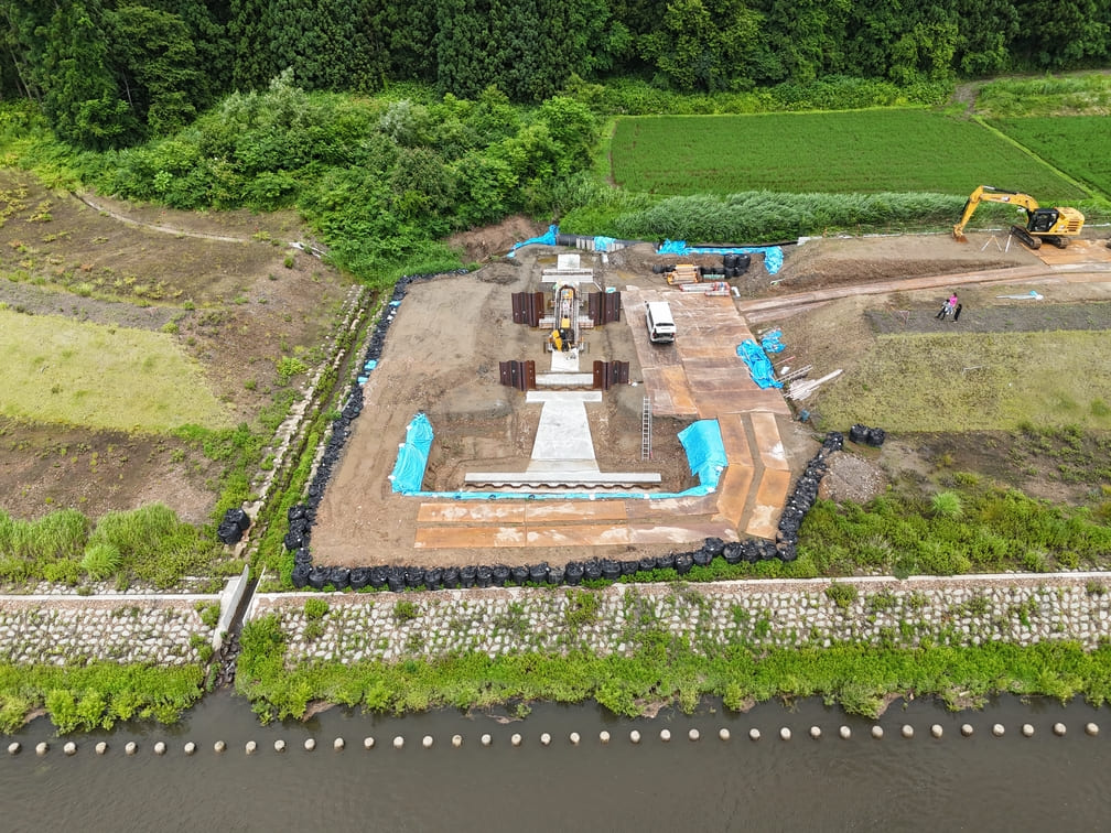 砂防えん堤（砂防ダム）工事または擁壁・排水構造物の新設工事